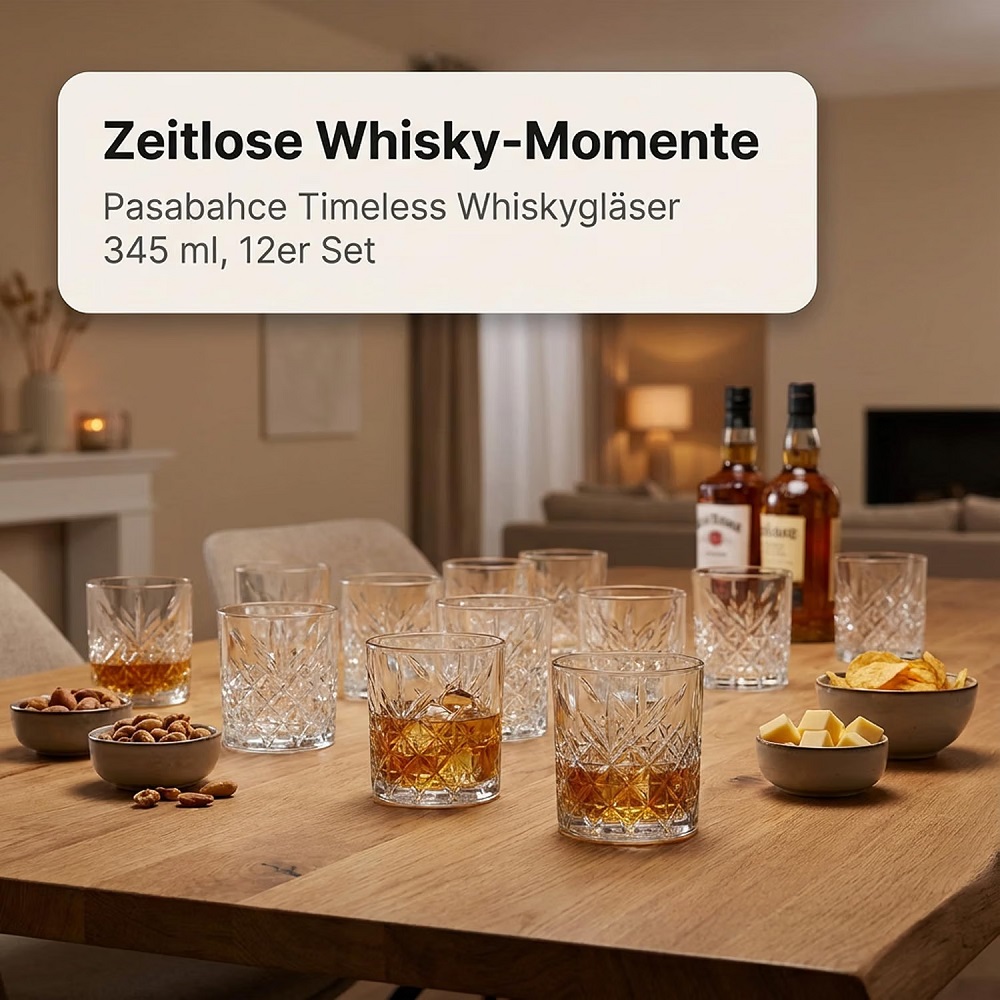 Der-Porzellan-Laden by Pasabahce Timeless Whiskybecher 345 ml 12er Set