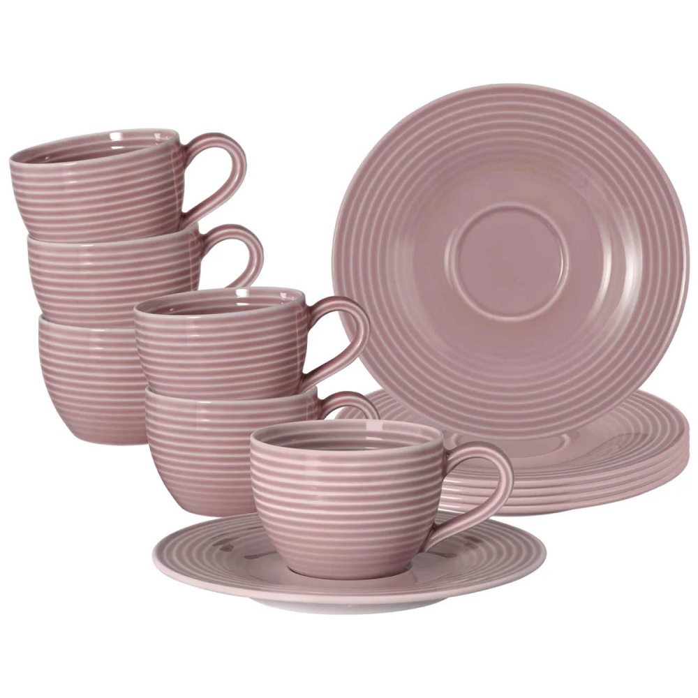 Seltmann Weiden Beat Altrosa Espressotasse + Untertasse 6er Set