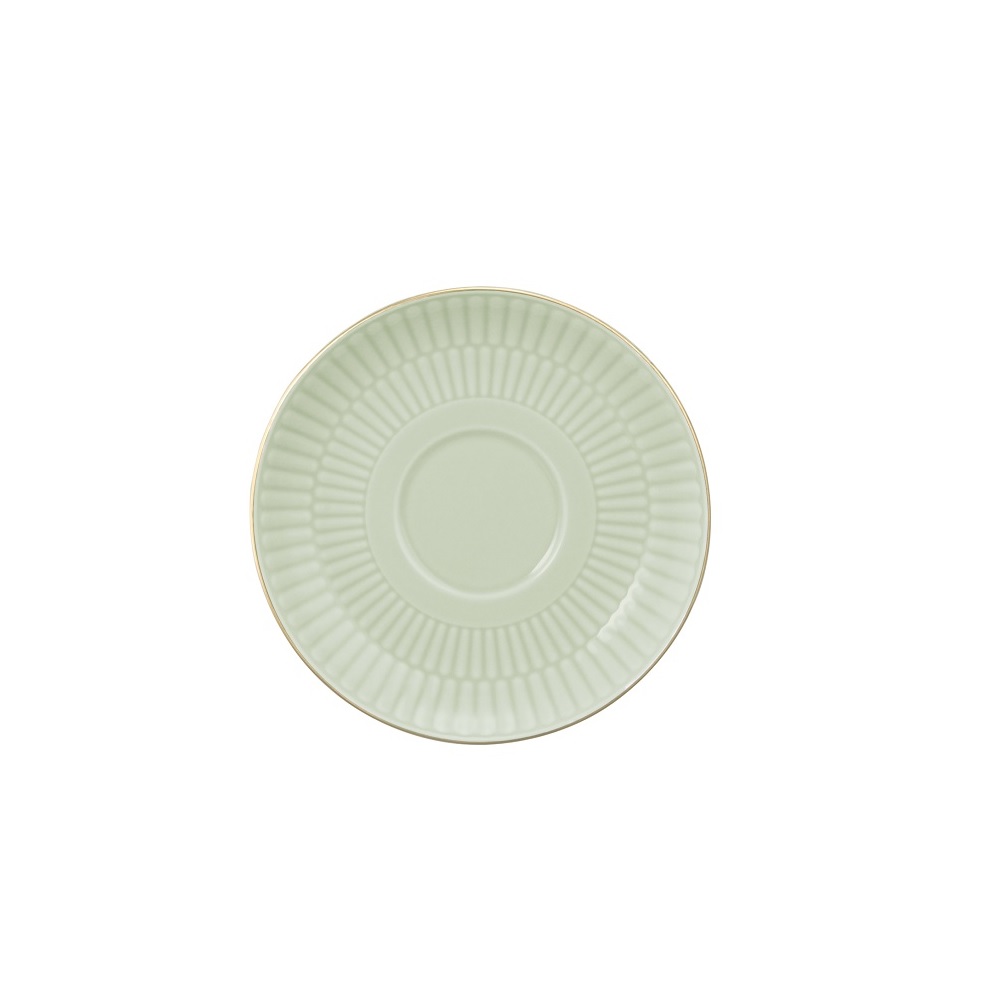 Seltmann Weiden Amina seladon/Goldrand Kombi-Untertasse klein 12 cm