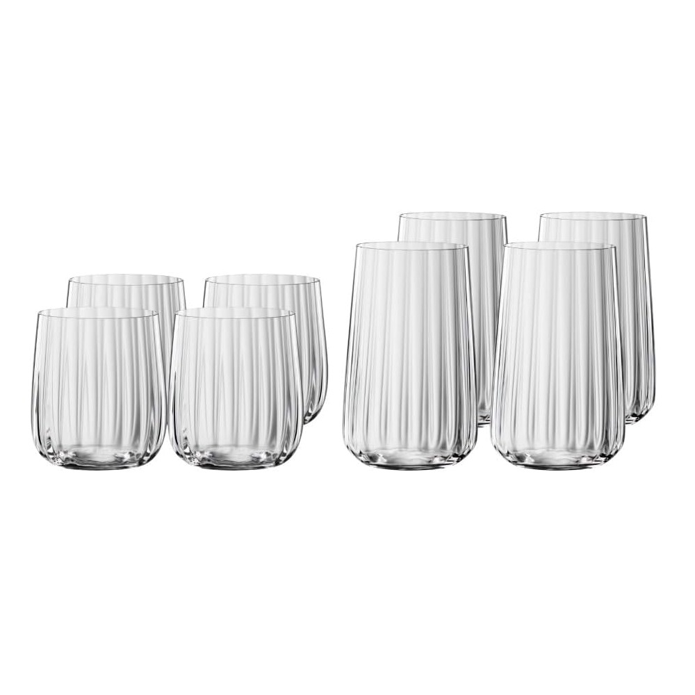 Spiegelau Lifestyle 4x Becher + 4x Longdrink Gläser