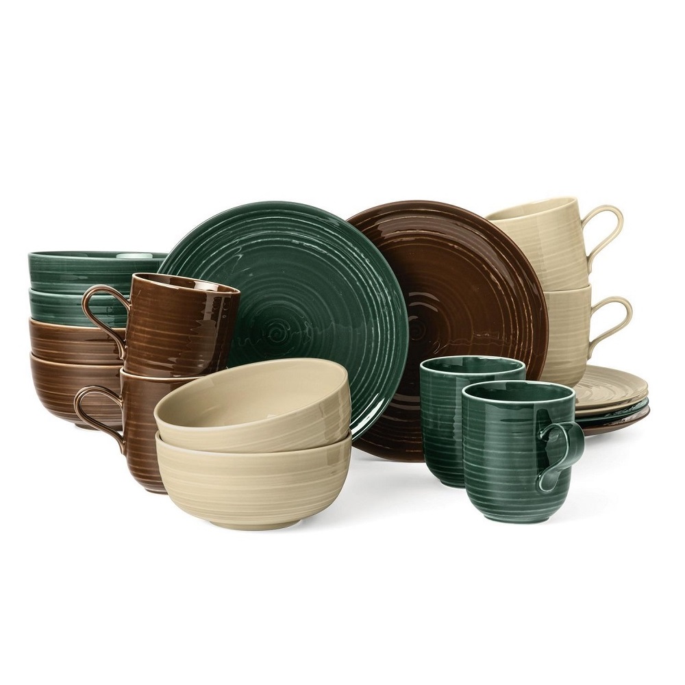 Seltmann Weiden Terra Frühstücksservice 18 tlg. 3 Farben