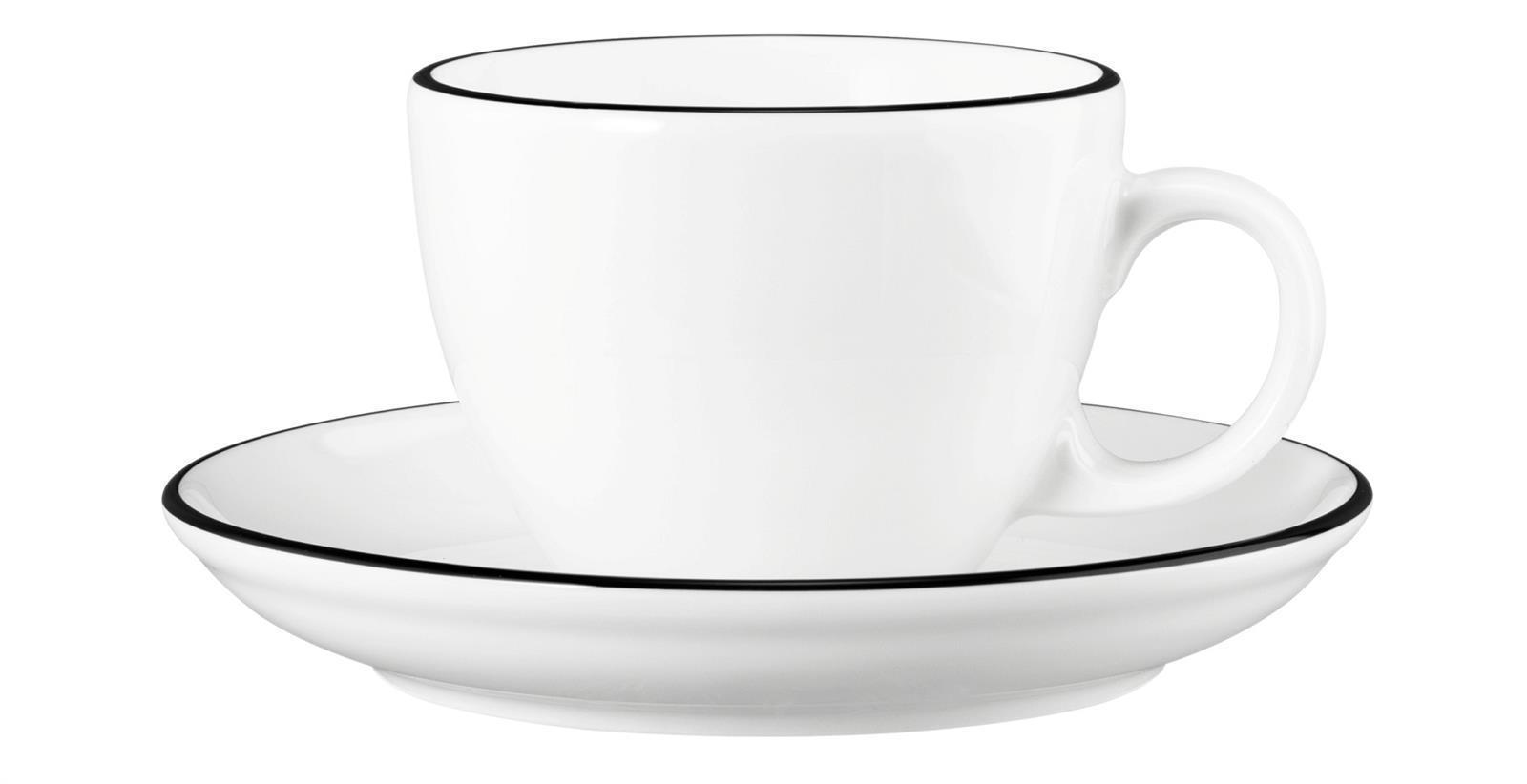 Modern Life "Black Line" Cappuccinotasse 0,22 l+Untere