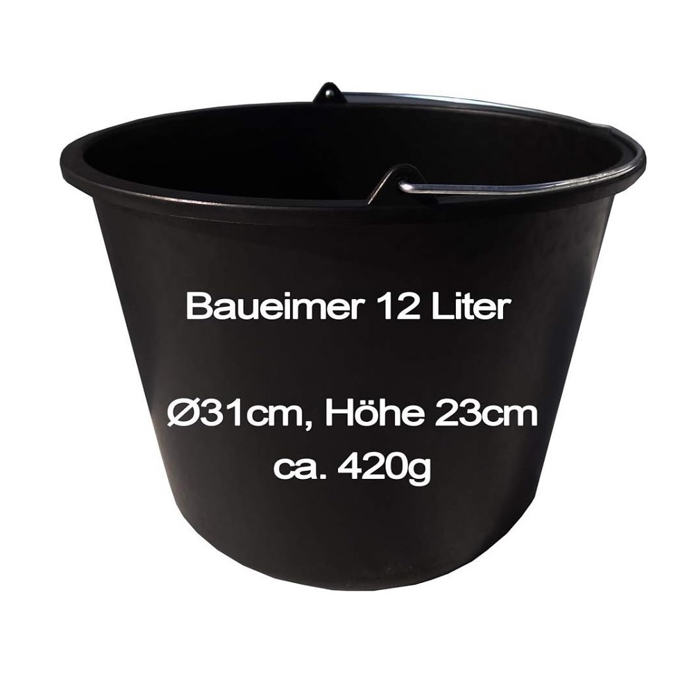 Prosperplast Eimer BUCKET 12 Liter - schwarz 10er Set