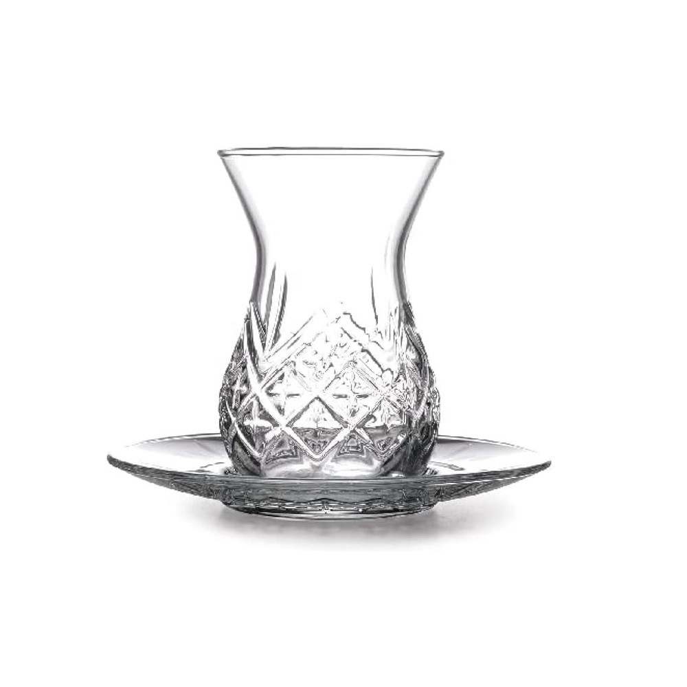 Der-Porzellan-Laden by Pasabahce Timeless Teeset Tasse mit Untertasse 12tlg.
