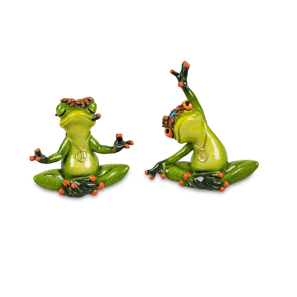 Formano Frosch Yoga Peace Deko 2er Set
