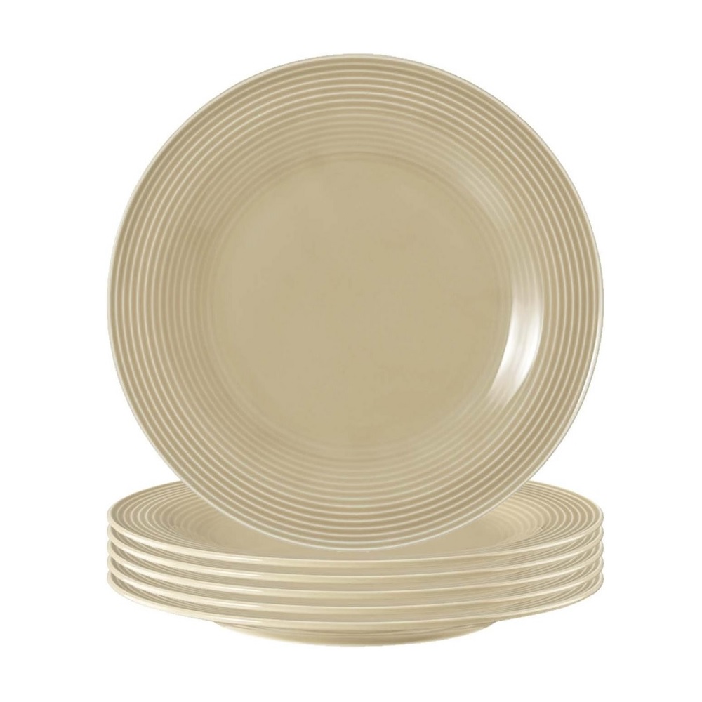 Seltmann Weiden Beat Sandbeige Frühstücksteller 23cm 6er Set