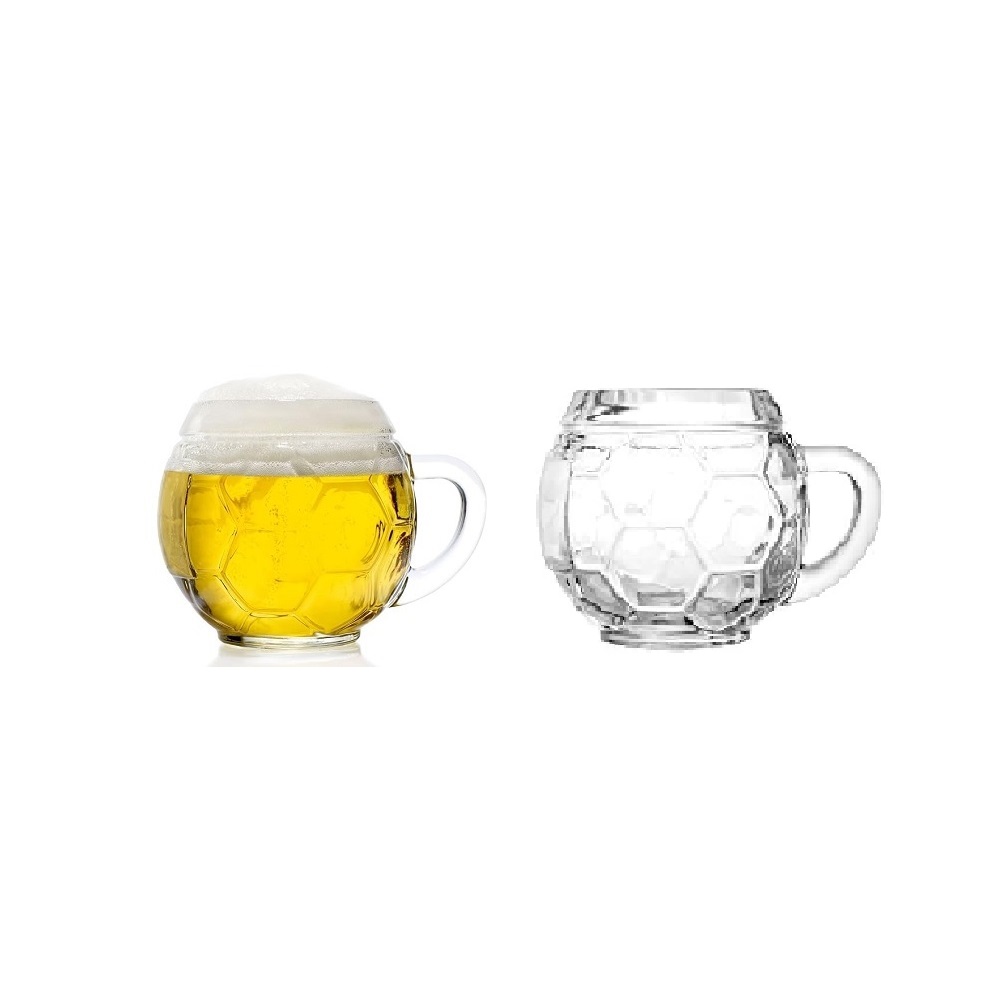 Stölzle Oberglas Fußball Bierkrug 0,4 l 2er Set