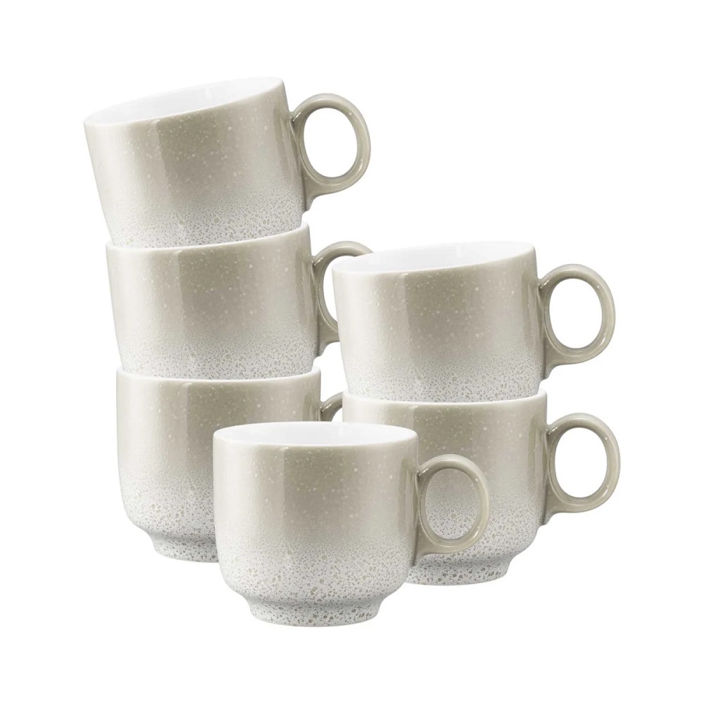 Seltmann Weiden Sento Home Aura cream Cappuccinoobertasse 0,30 l mit Henkel 6er Set
