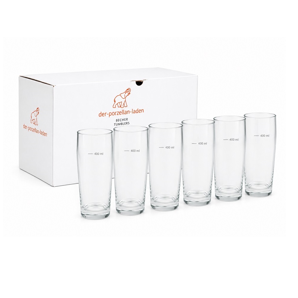 Arcoroc Willi Becher 500 ml geeicht auf 400 ml 6er Set