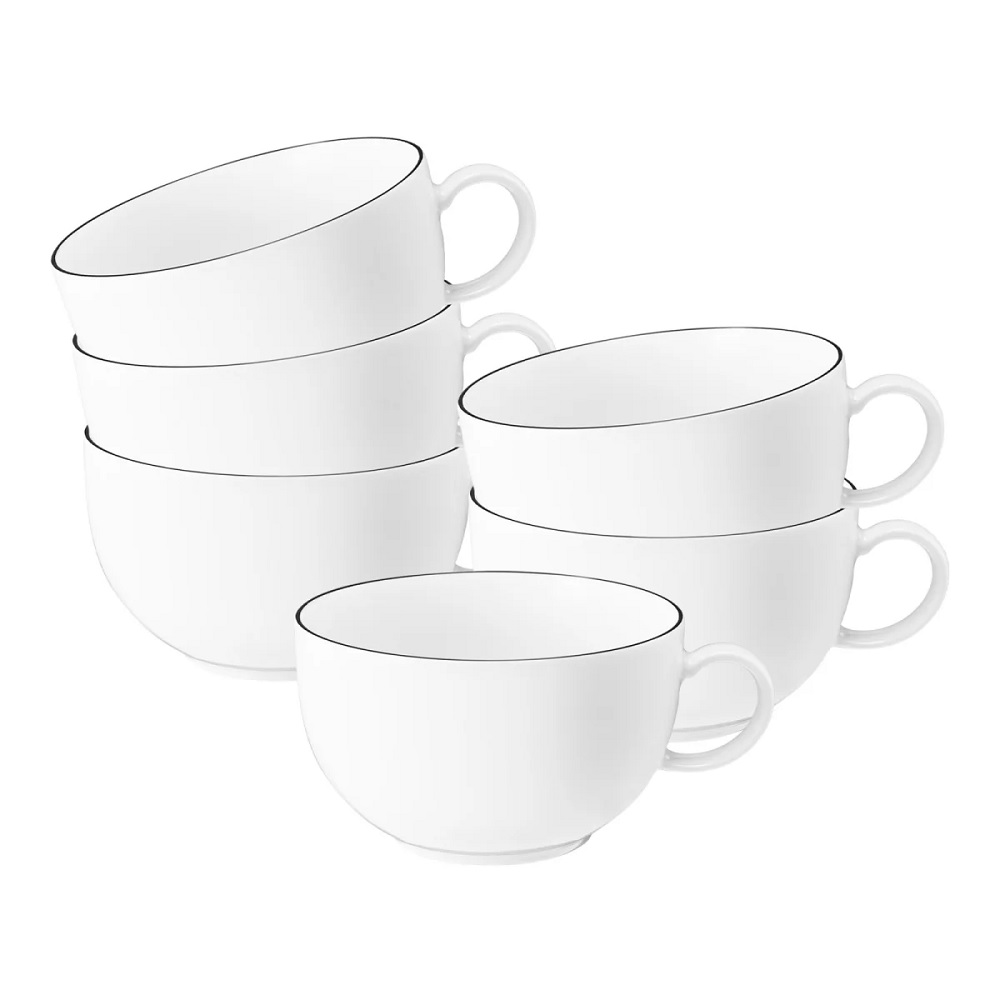 Seltmann Weiden Lido Black Line Milchkaffeetasse 0,35 l 6er Set