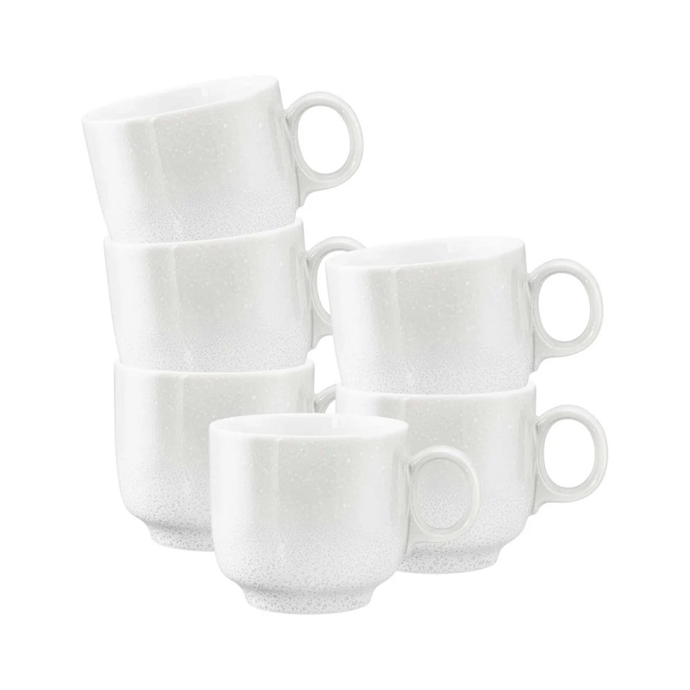 Seltmann Weiden Sento Home weiß Cappuccinoobertasse 0,30 l mit Henkel 6er Set