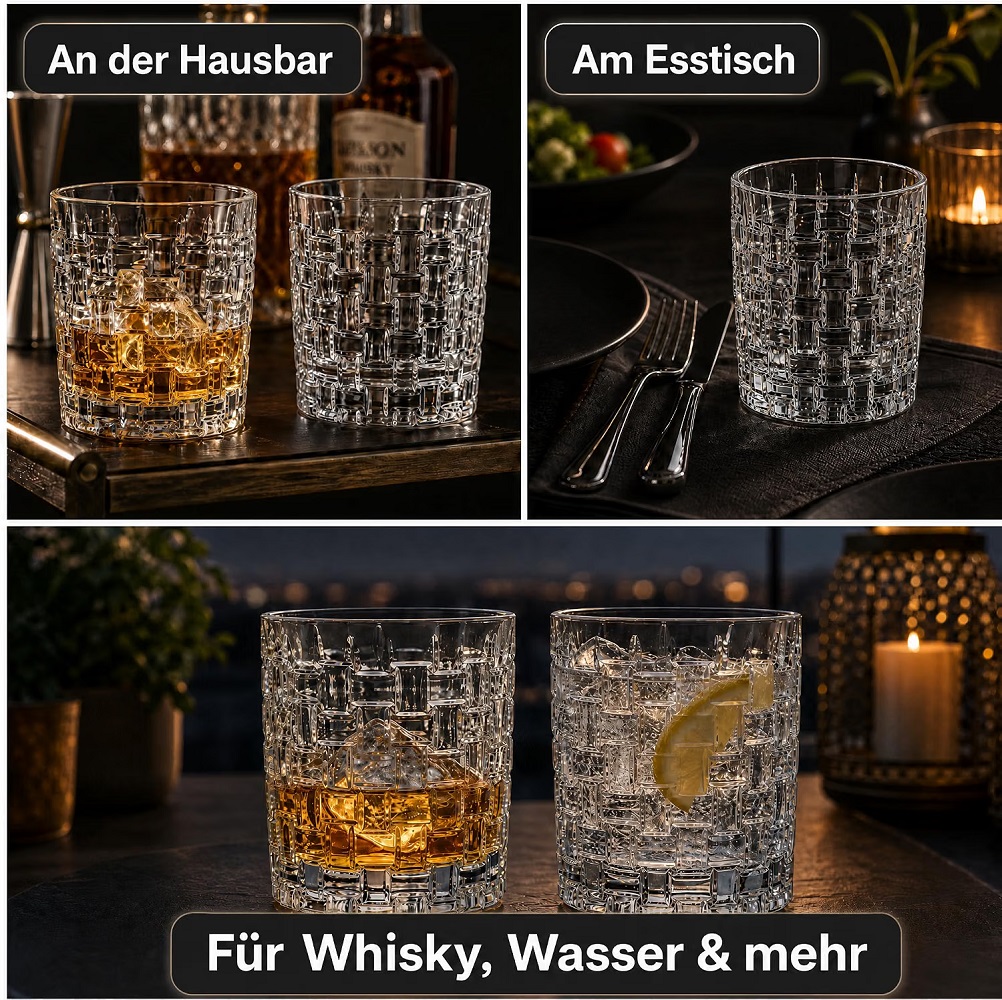 Der-Porzellan-Laden by Nachtmann Bossa Nova Whiskybecher 4er Set