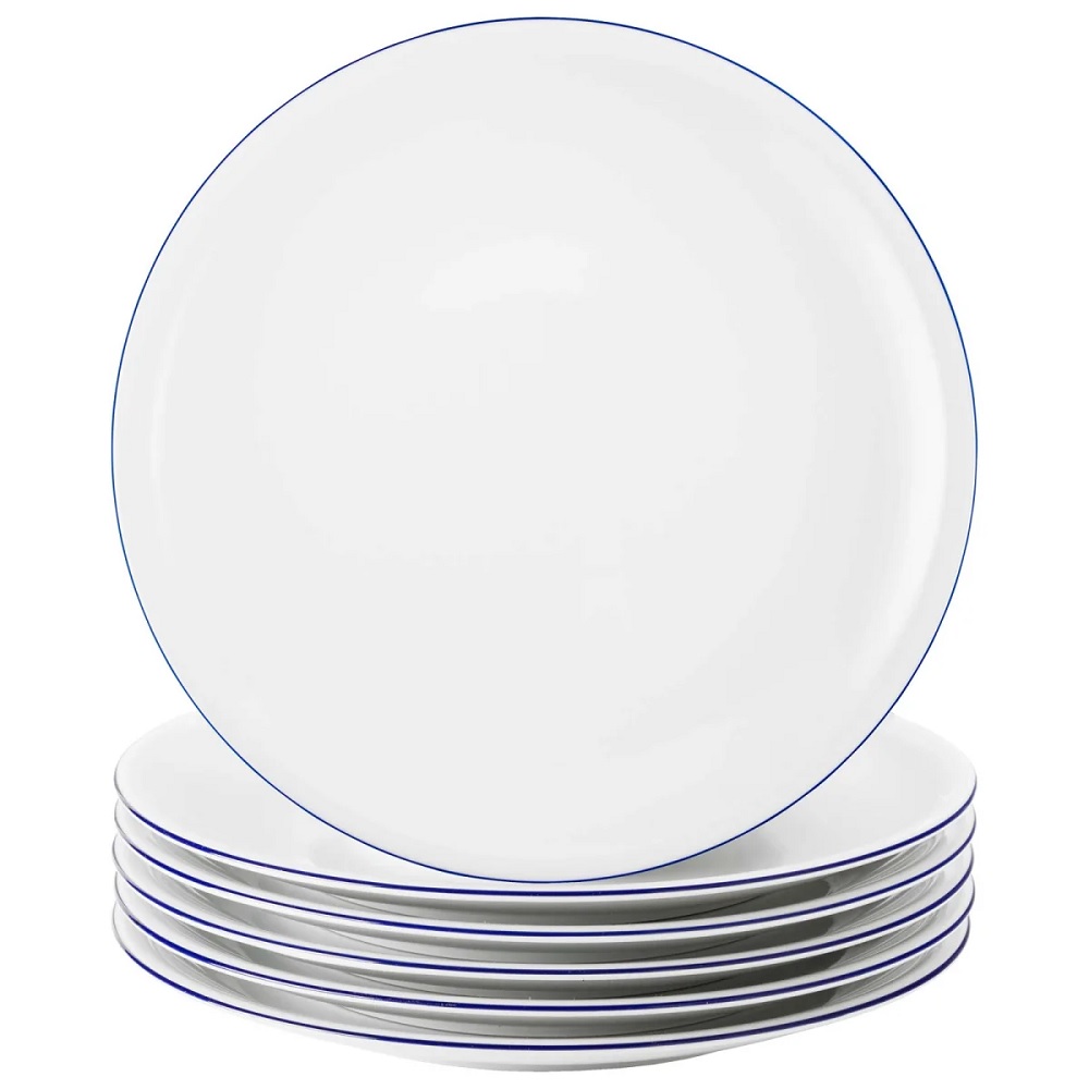 Seltmann Weiden Compact Blaurand Speiseteller 27 cm 6er Set