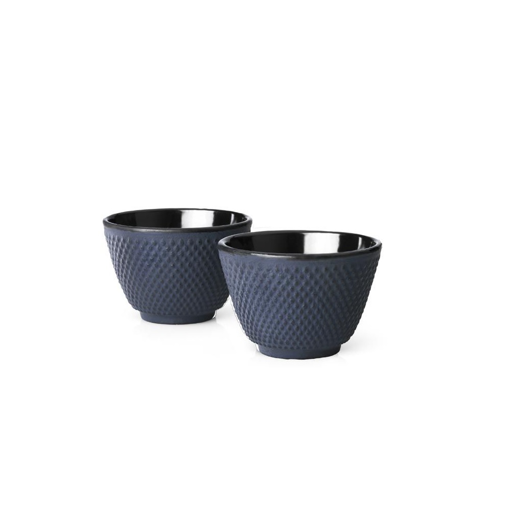 Bredemeijer Teebecher Xilin blau 0,1 L Gusseisen 2er Set