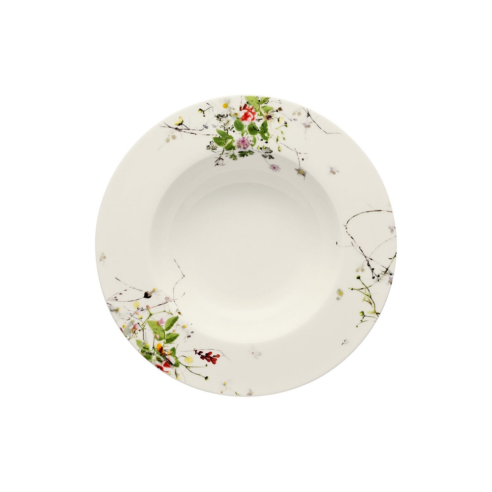 Rosenthal Brillance Bone China Fleurs Sauvages Suppenteller 23 cm Fahne