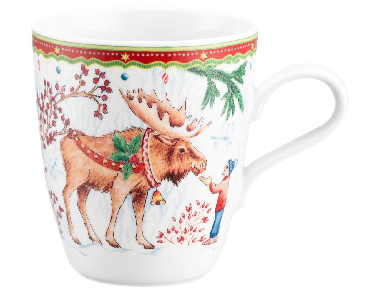Seltmann Weiden Weihnachtsbecher Elch mit Kind