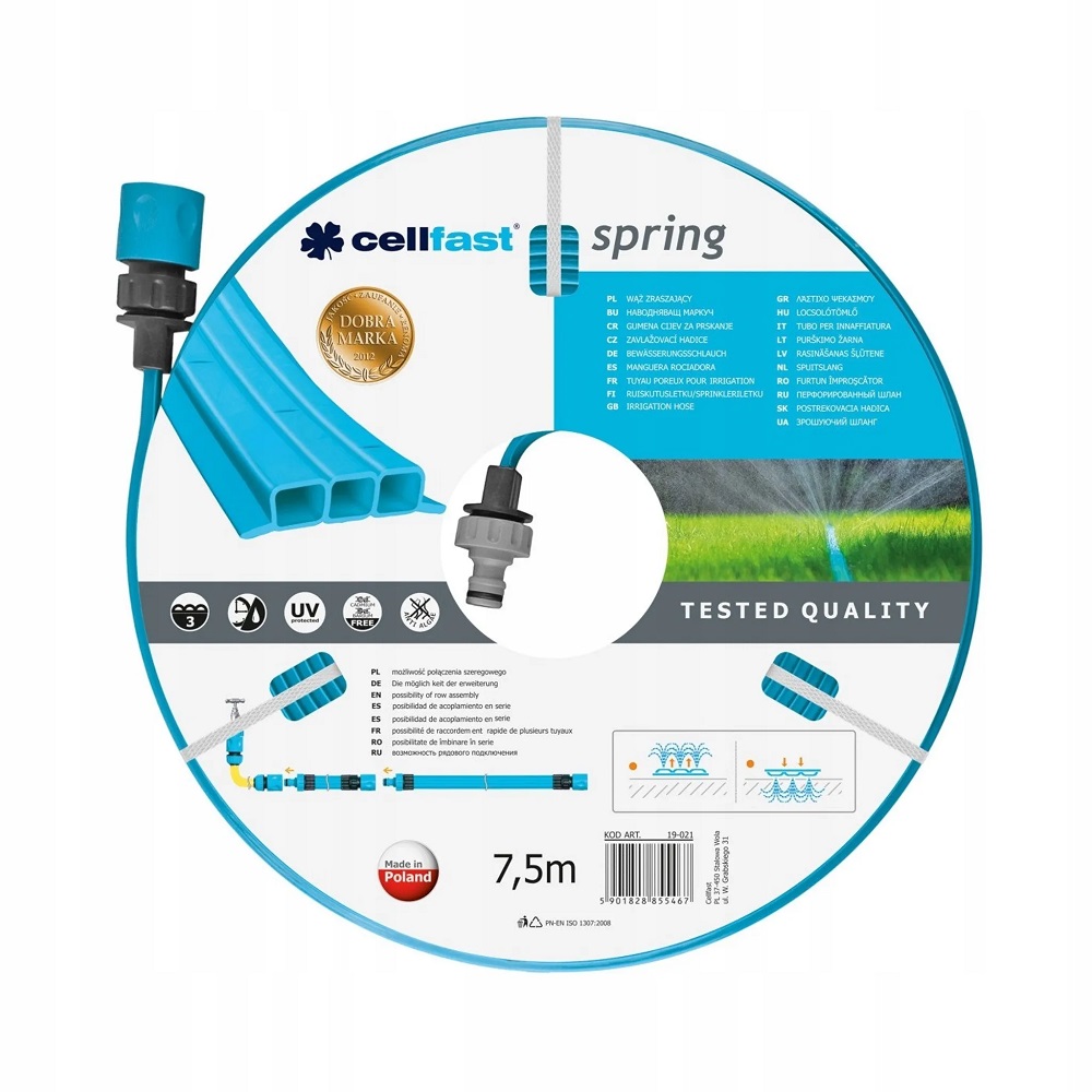 Cellfast Sprühschlauch SPRING 1/2" 7,5 m