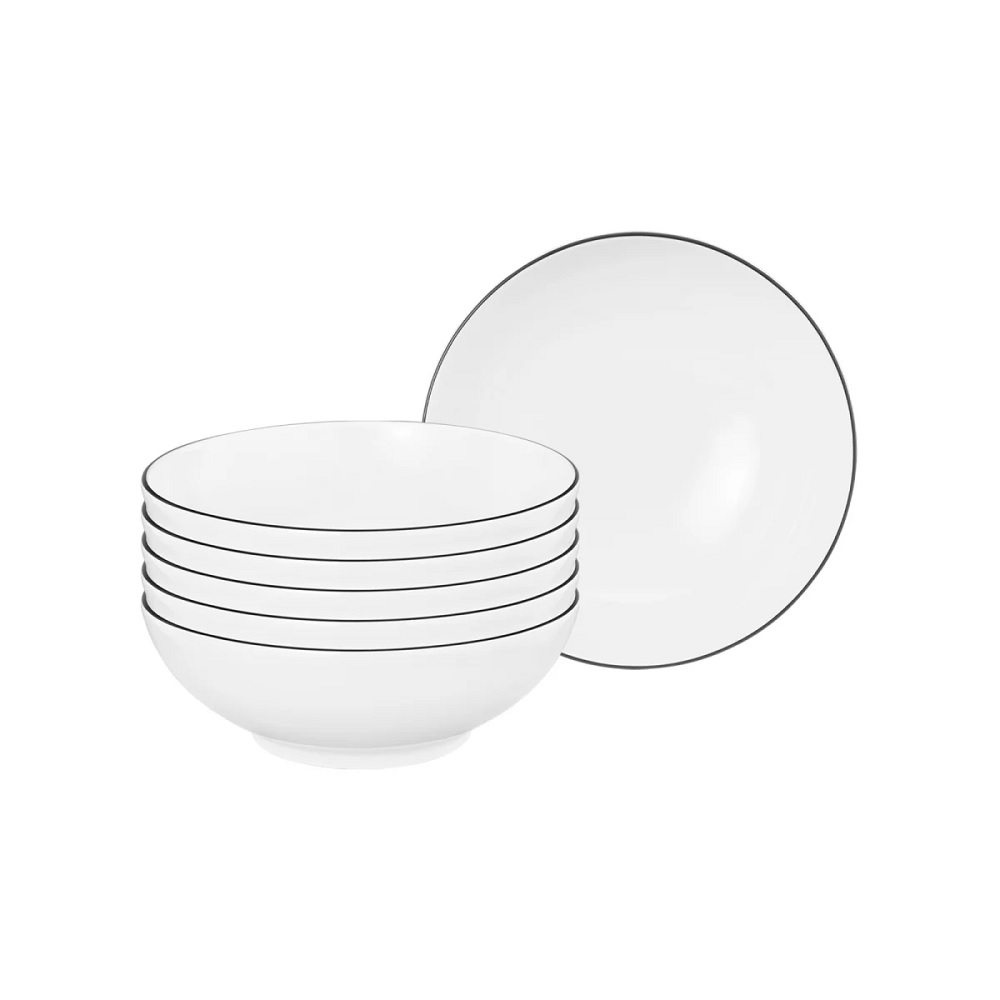 Seltmann Weiden Lido Black Line rund Dessertschale 15 cm 6er Set