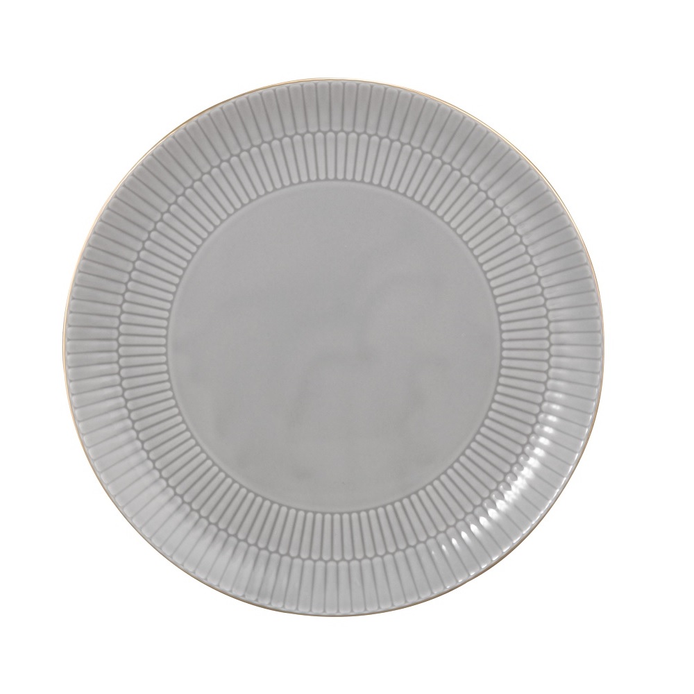 Seltmann Weiden Amina silbergrau/Goldrand Speiseteller 27,5 cm
