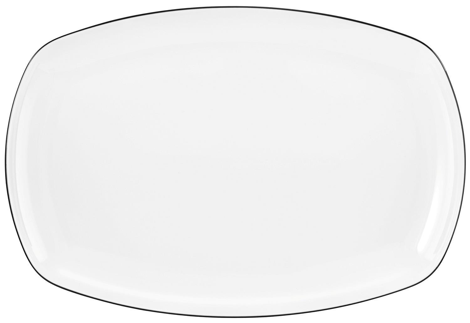 Seltmann Weiden Lido Black Line Servierplatte eckig