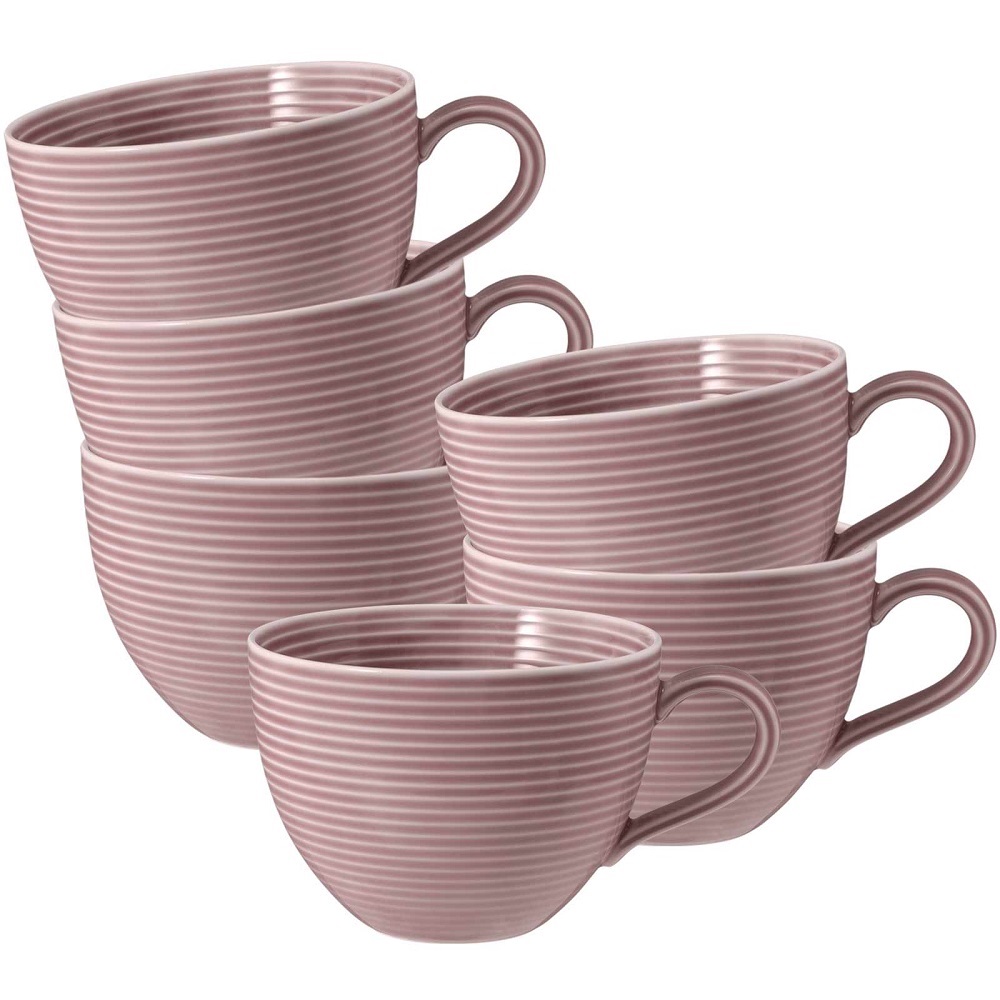 Seltmann Weiden Beat Altrosa Milchkaffeeobertasse 0,35 l 6er Set
