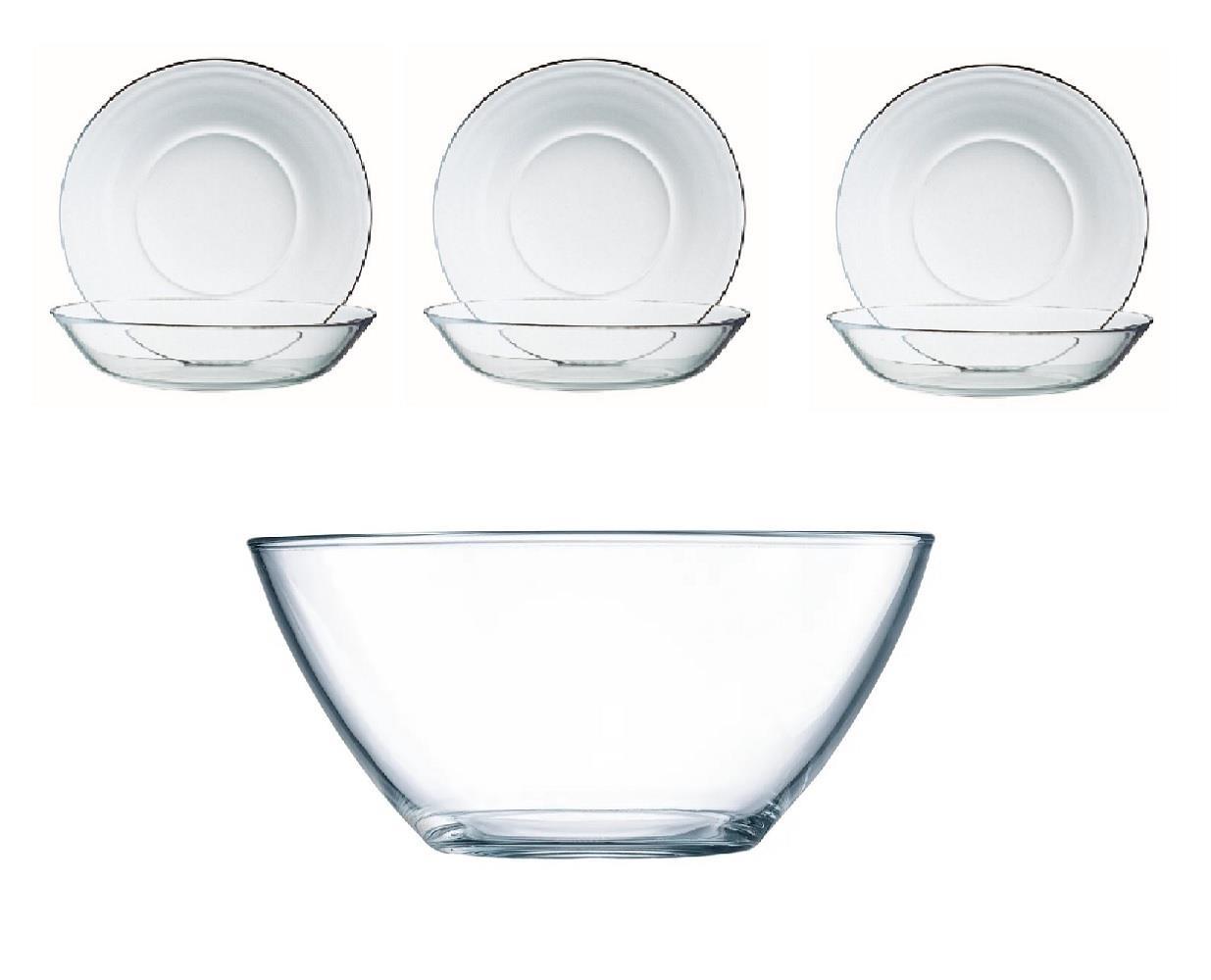 Luminarc Cosmos Schüssel 23 cm+ Puddinteller 14 cm Set 7 tlg