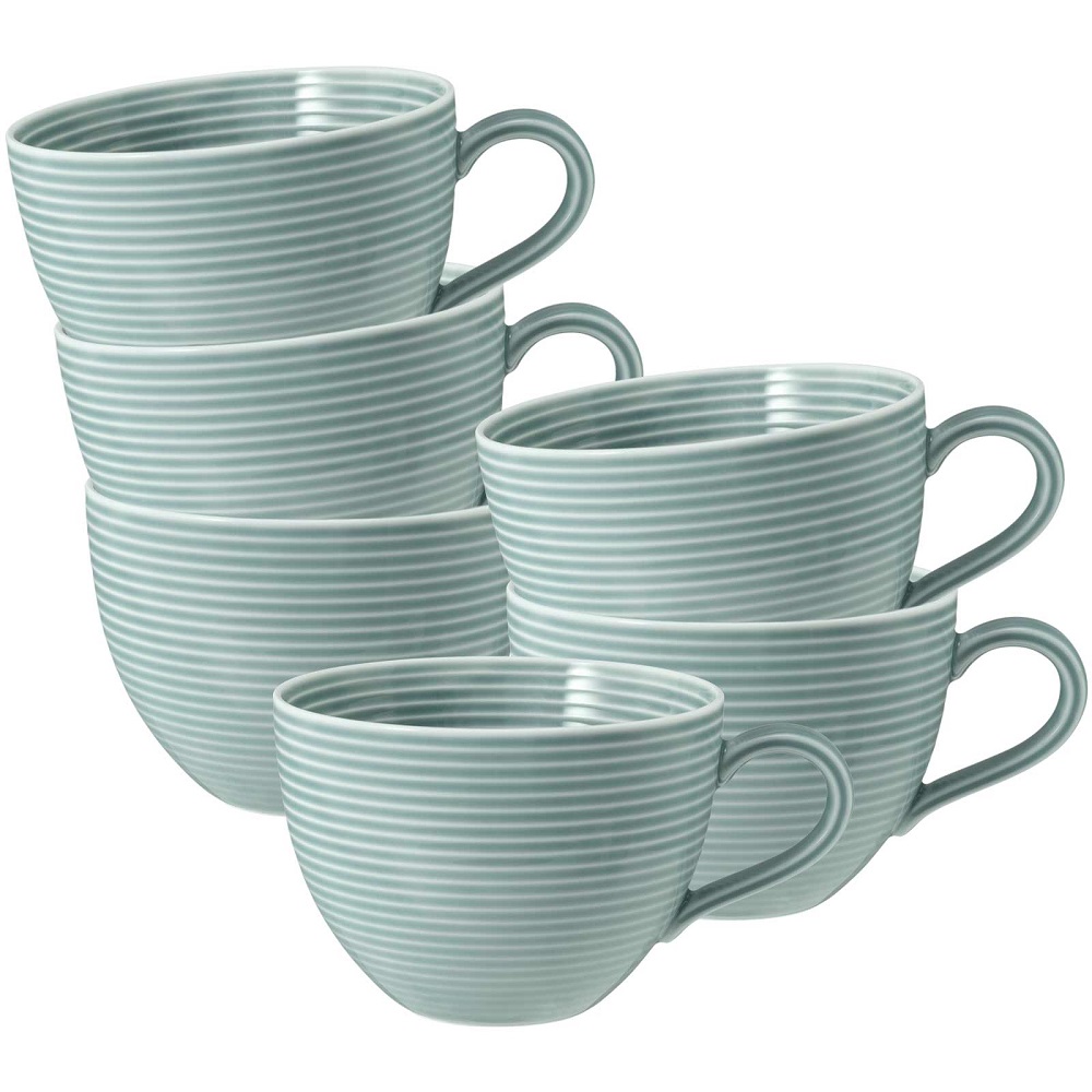 Seltmann Weiden Beat Arktisblau Milchkaffeeobertasse 0,35 l 6er Set