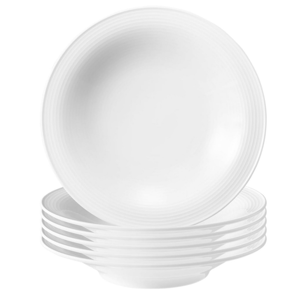 Seltmann Weiden Beat Weiß Suppenteller 22,5cm 6er Set