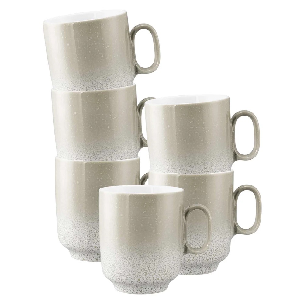 Seltmann Weiden Sento Home Aura cream Becher mit Henkel 0,40 l 6er Set