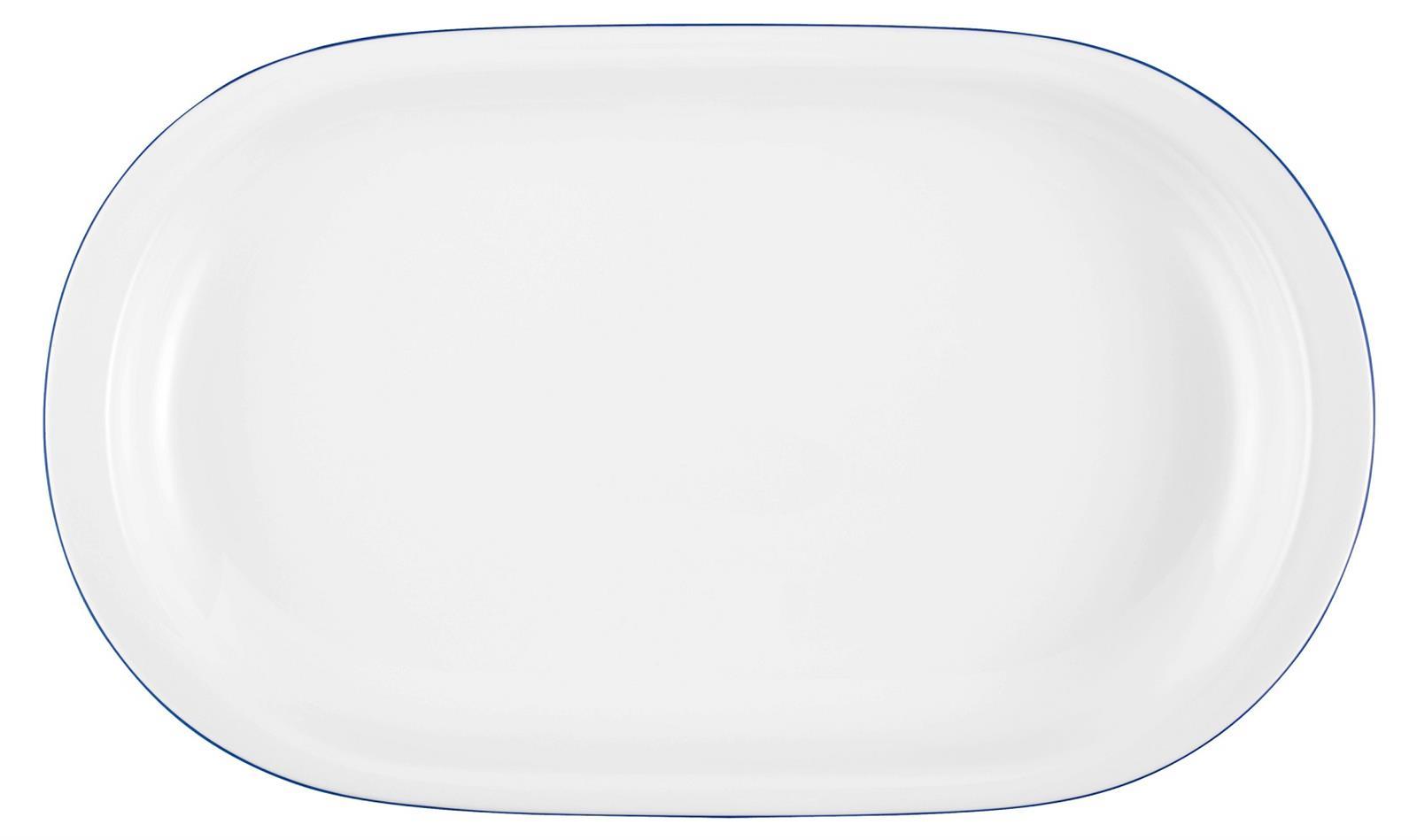 Seltmann Weiden Compact Blaurand Servierplatte oval 33x20cm