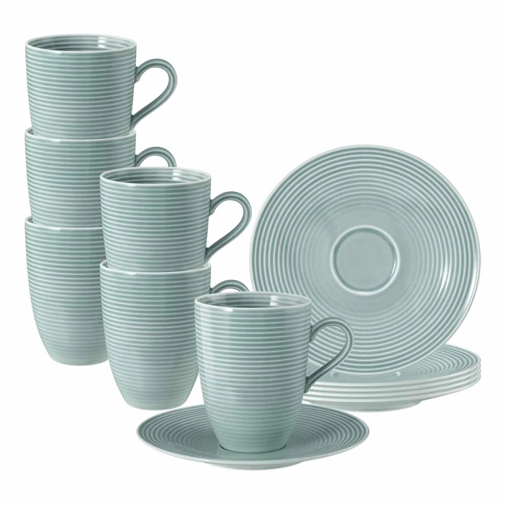 Seltmann Weiden Beat Arktisblau Becher + Untertasse 6er Set