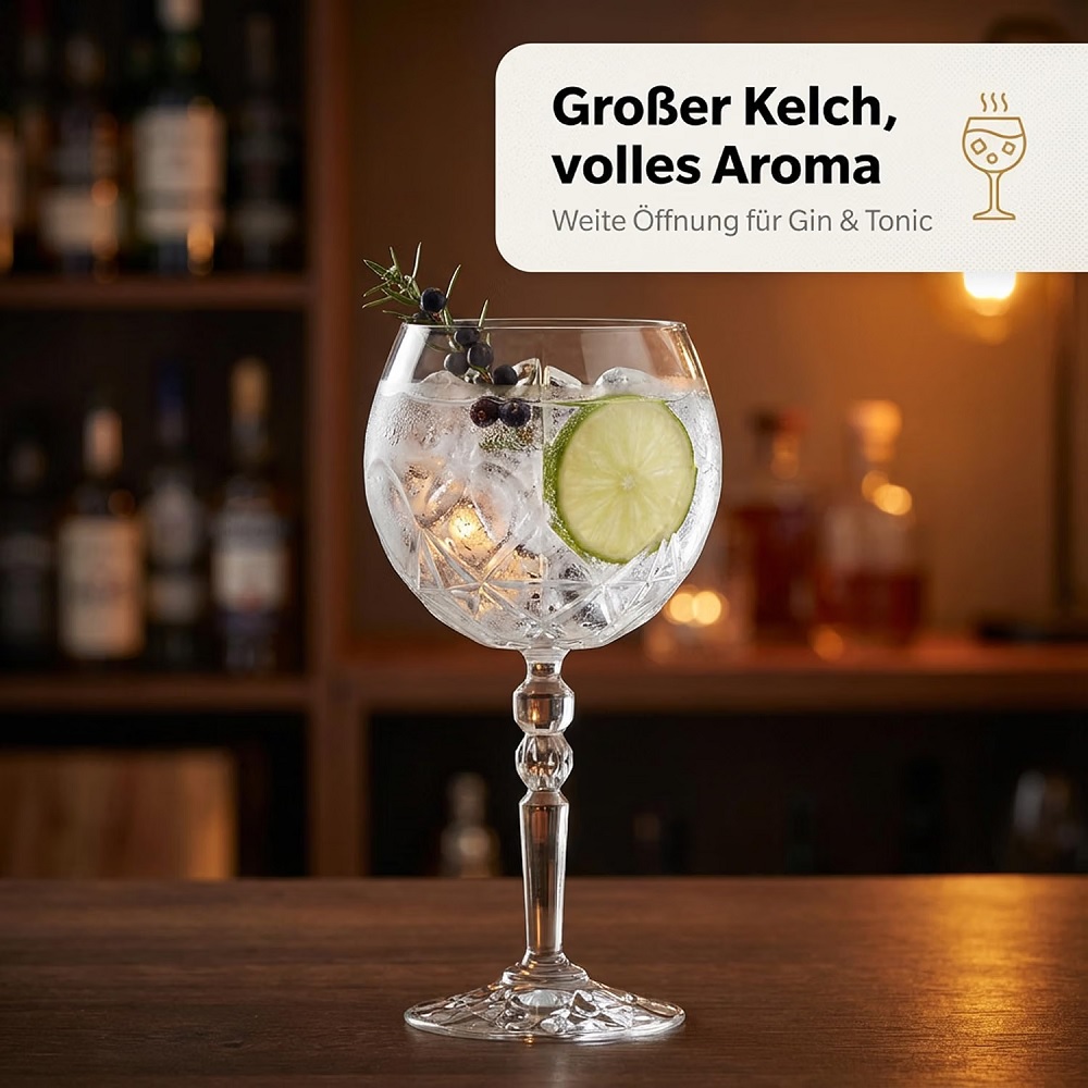 Der-Porzellan-Laden by RCR Alkemist Gin Tonic Glas 580 ml 6er Set