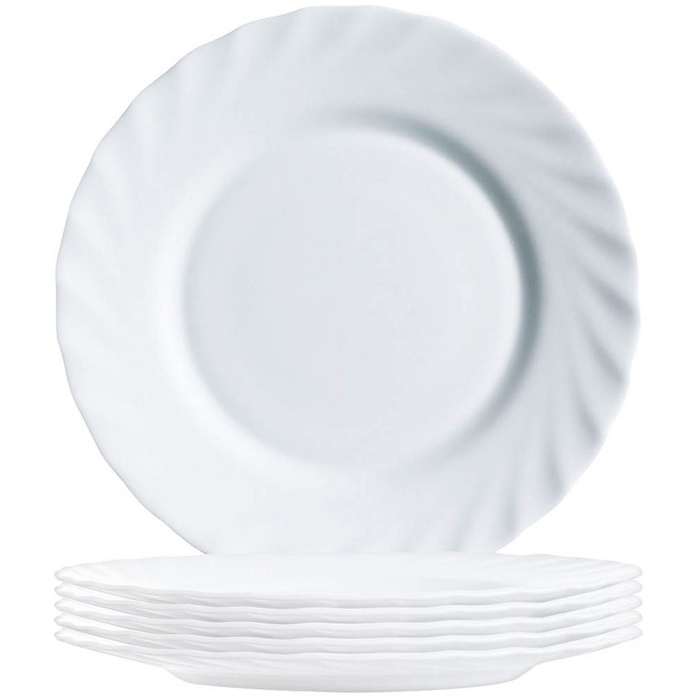 Arcoroc Trianon White Teller flach 19.5 cm 6er Set