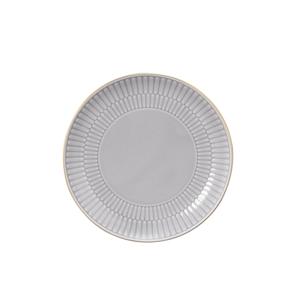 Seltmann Weiden Amina silbergrau/Goldrand Brotteller 16 cm