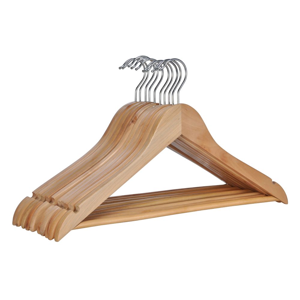 Haushalt International Holz-Kleiderbügel-Set 10-tlg. Länge: ca. 44,5cm