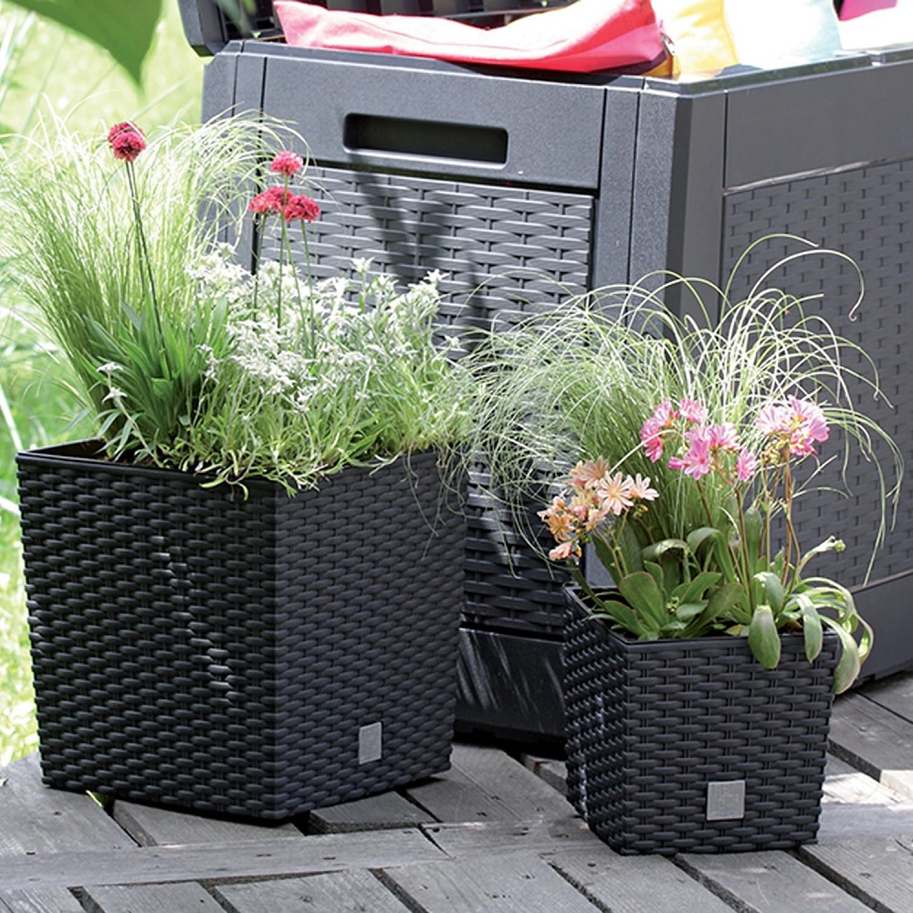Prosperplast Blumentopf RATO LOW - anthrazit