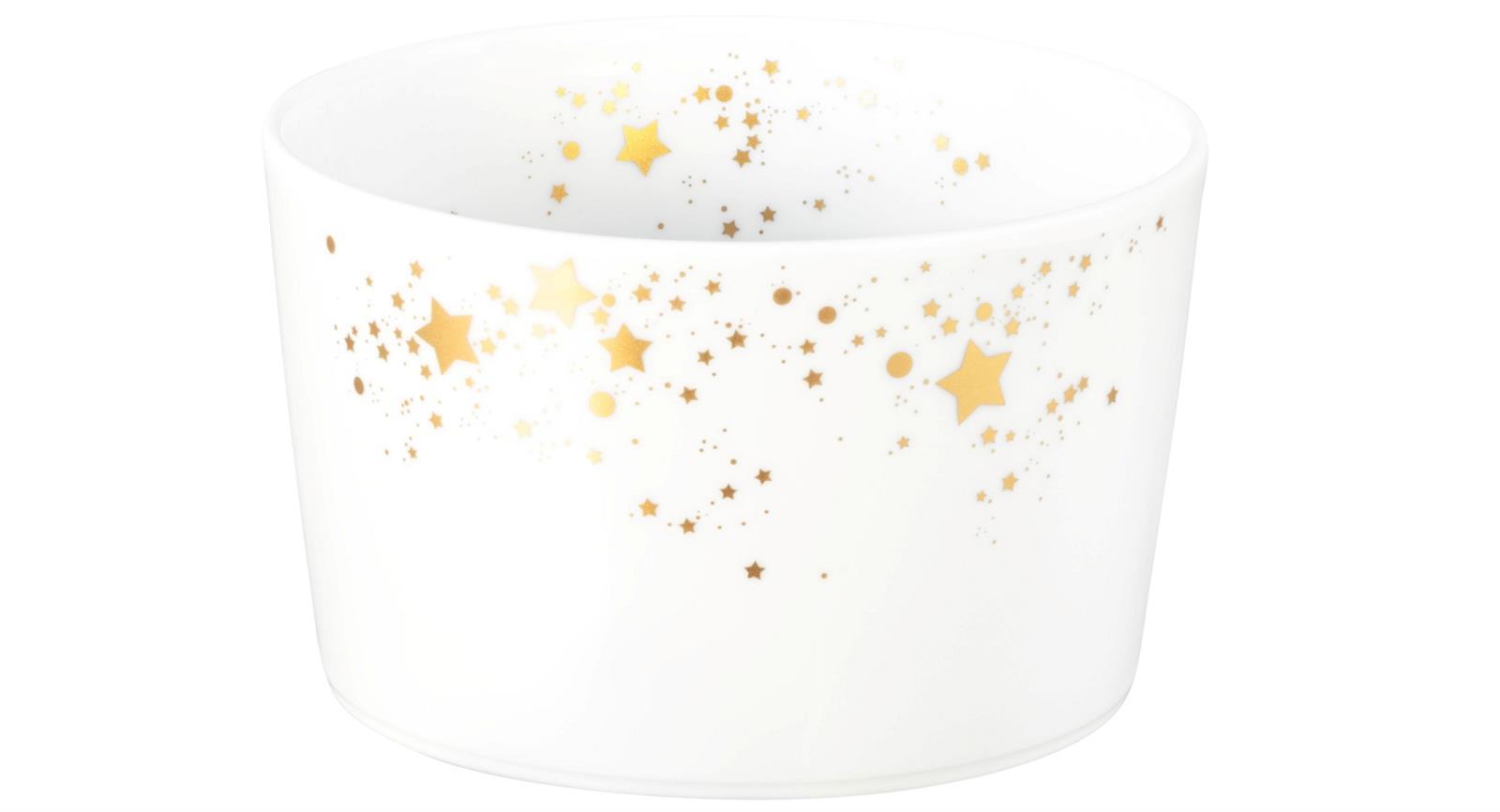 Seltmann Weiden Liberty Golden Star Schale rund 13 cm 8 cm hoch