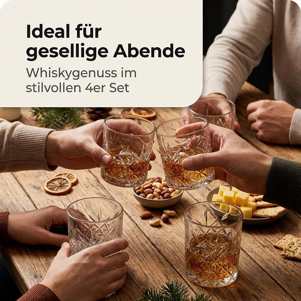 Der-Porzellan-Laden by Pasabahce Timeless Whiskybecher SOF 205 ml 4er Set