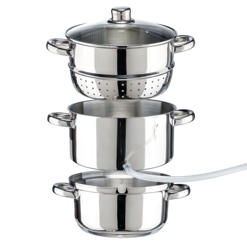 Haushalt International Entsafter aus Edelstahl Maße: ca. Ø 22cm, Volume ca. 6ltr