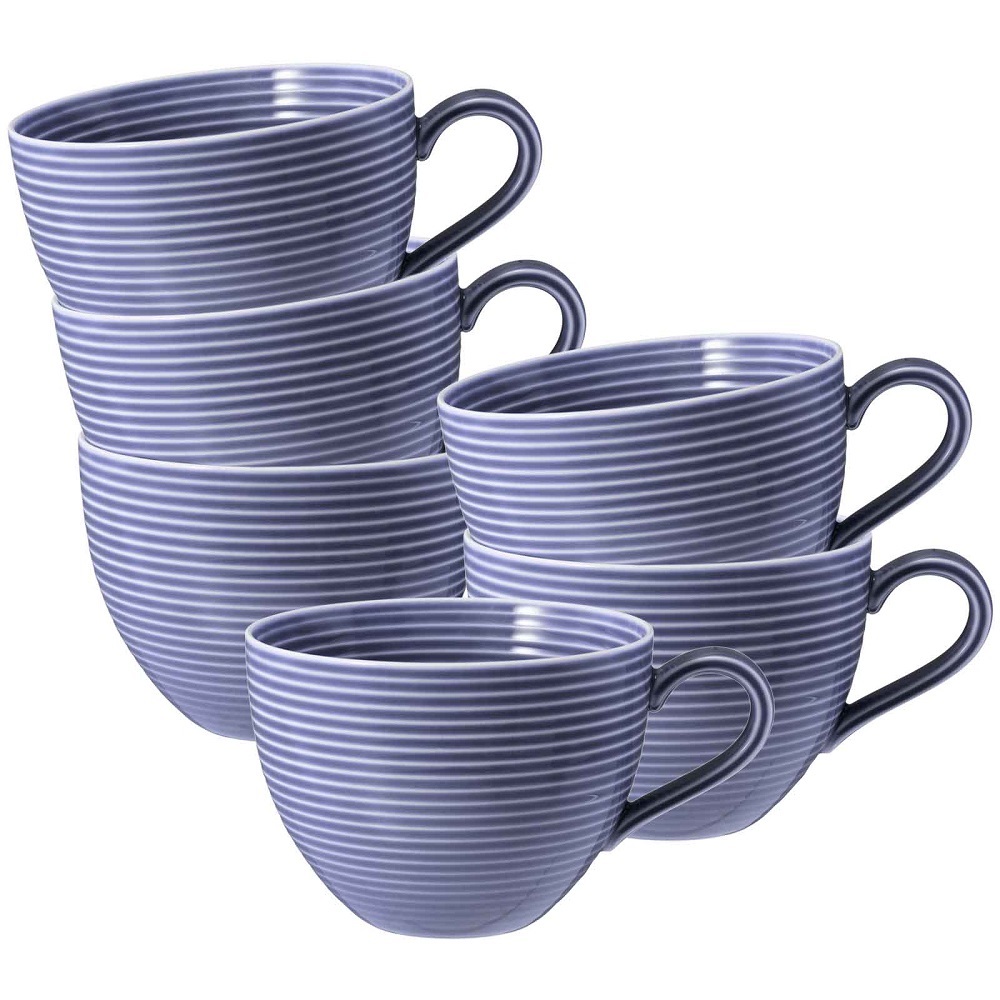 Seltmann Weiden Beat Fliederblau Milchkaffeeobertasse 0,35 l 6er Set