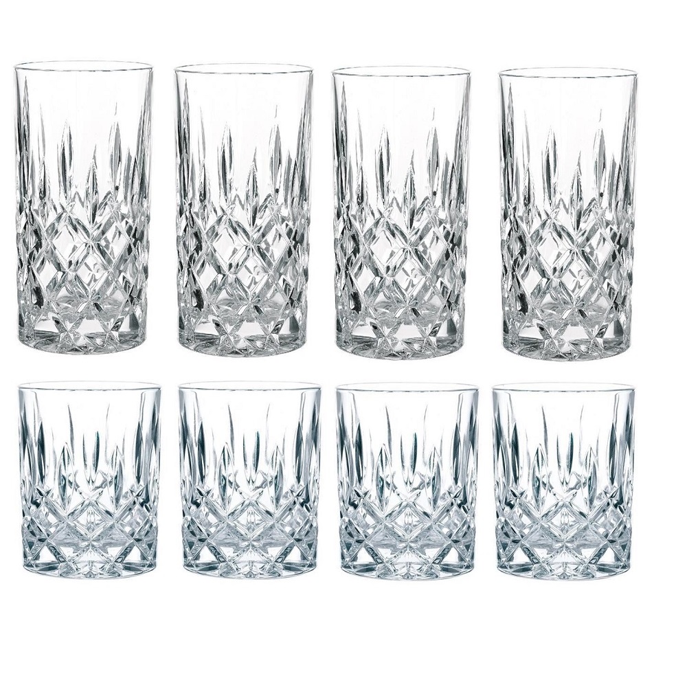 Nachtmann Nobelesse Set 4X Whiskybecher + 4X Longdrink Gläser