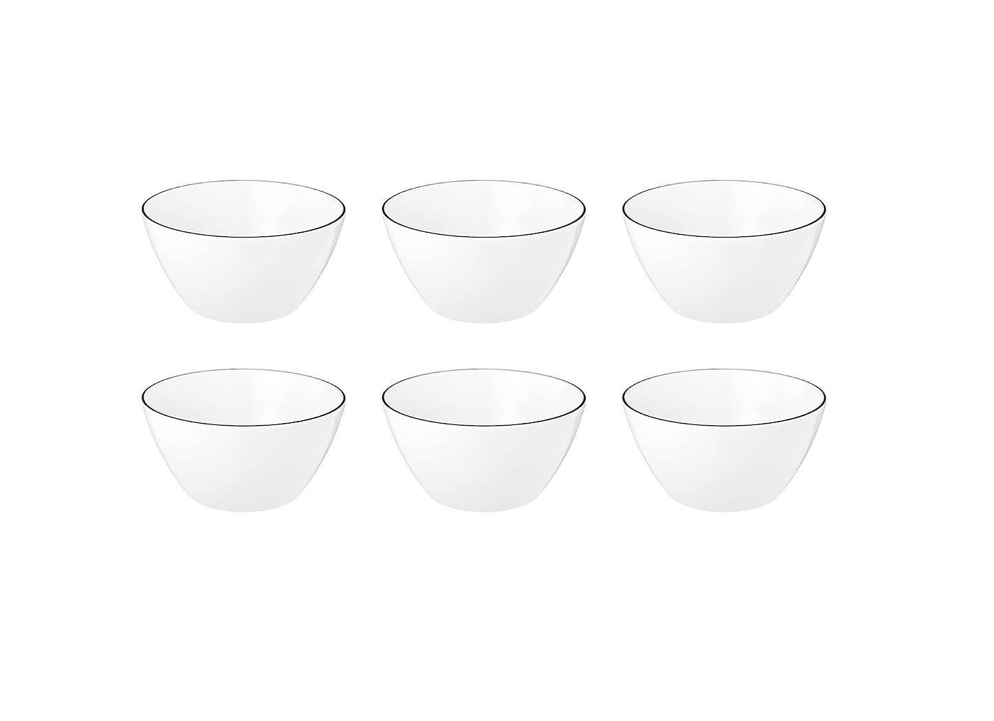 Seltmann Weiden Lido Black Line Müslischale 15 cm 6er Set