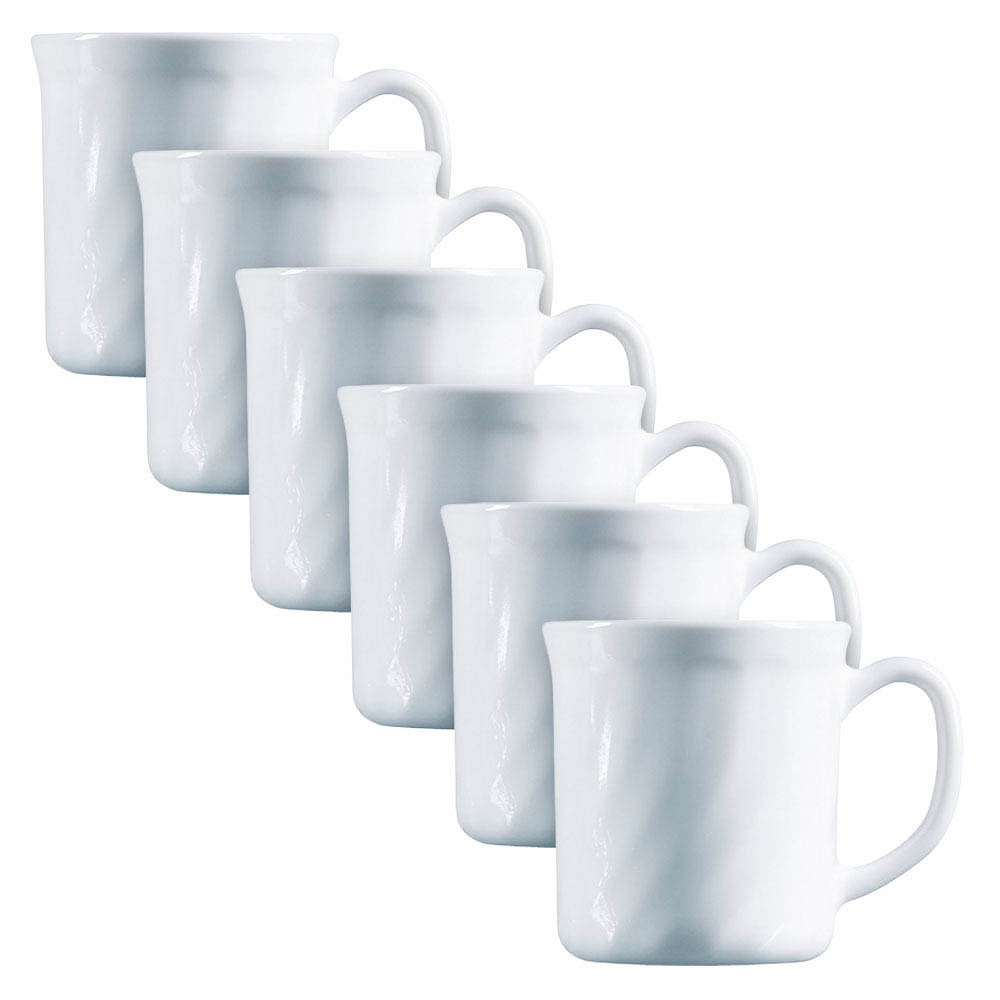 Arcoroc Trianon White Becher mit Henkel 6er set