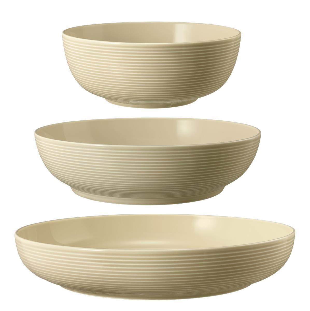Seltmann Weiden Beat Sandbeige Foodbowl Set 3tlg. 20/25/28 cm