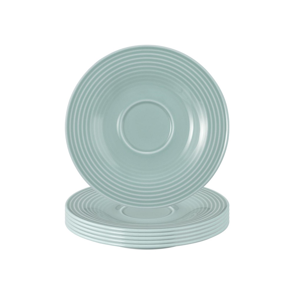 Seltmann Weiden Beat Arktisblau Kombi-Untertasse 13,5 cm 6er Set