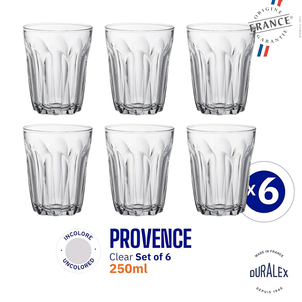 Duralex Provence Becher 250 ml 6er Set